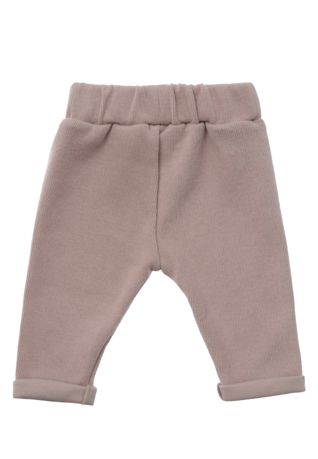 3-piece rib-knit set in brown