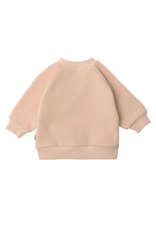 Beige sweatshirt with croissant print