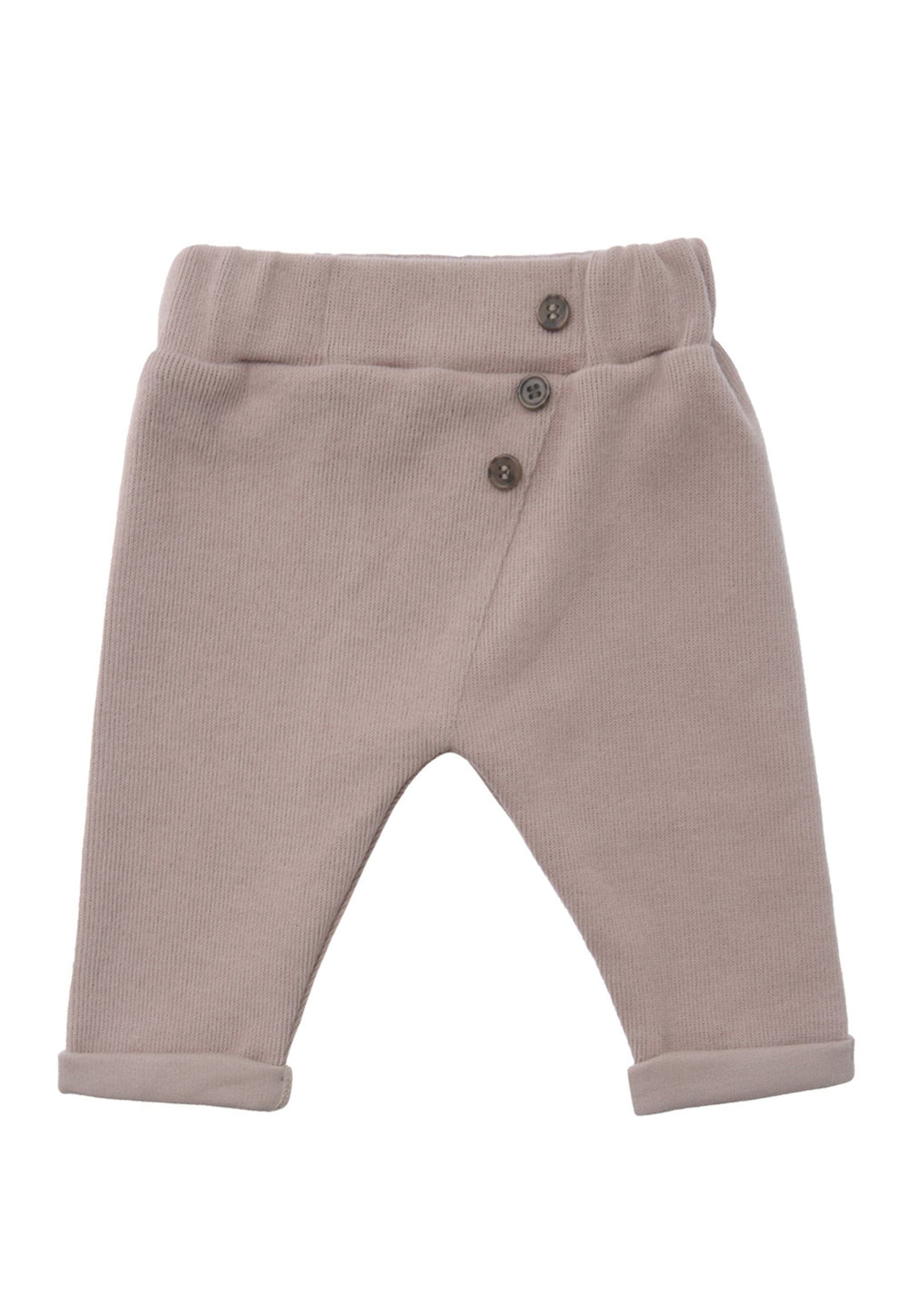 3-piece rib-knit set in brown