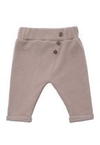 3-piece rib-knit set in brown