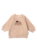 Beige sweatshirt with croissant print